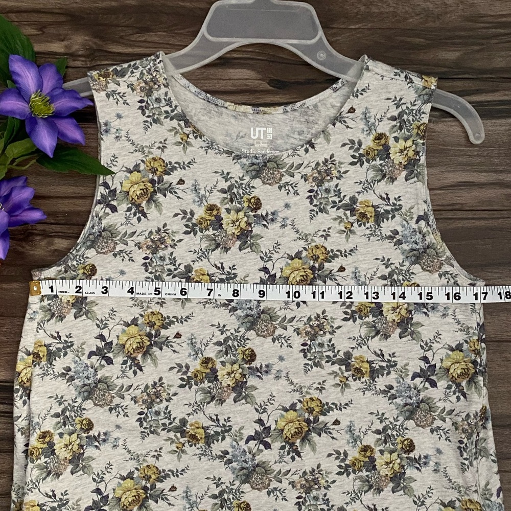 Uniqlo UT Studio Sanderson floral maxi dress, gray - Picture 4 of 8